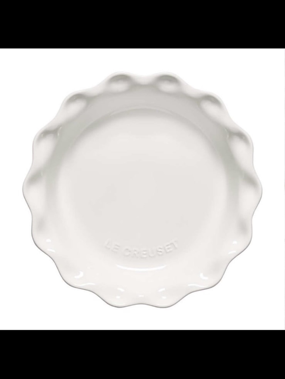 Le Creuset White Heritage fluted Pie Dish - White